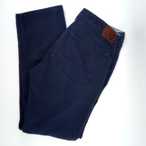 Dockers Straight Fit 33 x 32 Navy Blue Cotton Blend Men's